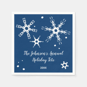 Modern Snowflake Personalized Event Napkin