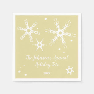 Modern Snowflake Personalized Event Napkin