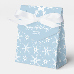 Modern Snowflake Personalized Favor Gift Box