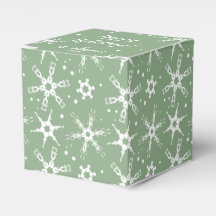 Modern Snowflake Personalized Favour Gift Box