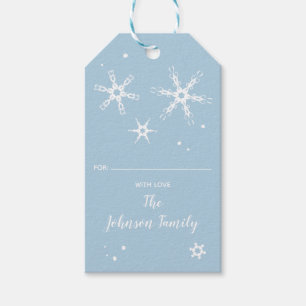 Modern Snowflake Personalized Gift Tag