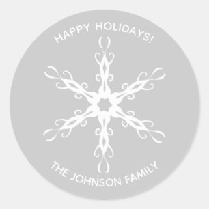 Modern Snowflake Personalized Sticker