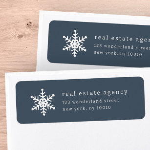 Modern Snowflake Real Estate Business Address