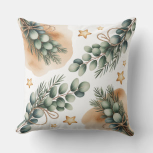 Modern Snowflake Winter Pillow – Neutral
