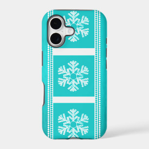 Modern Snowflakes BT iPhone 5 Case, Aqua
