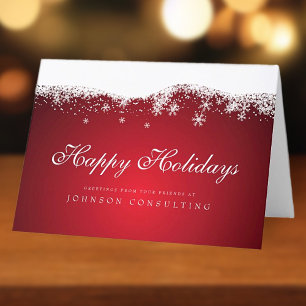 Modern Snowflakes Holiday Greetings Card