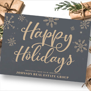 Modern Snowflakes Holiday Greetings Card