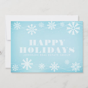 Modern Snowflakes   Holiday Greetings Card