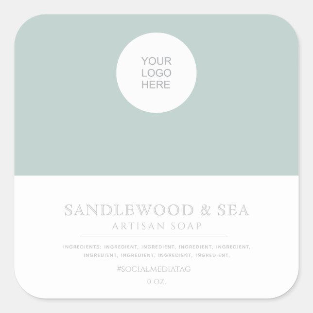 Modern Soap Square Stickers (Front)