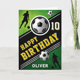 Modern Soccer Football Ball Player Birthday  Card