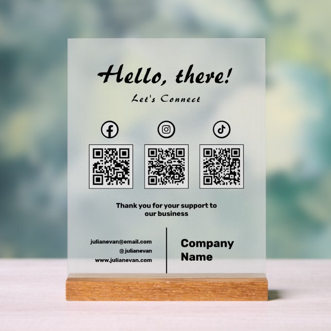 Modern Social Media 3 QR Code Scan pour se connect (Neutre)