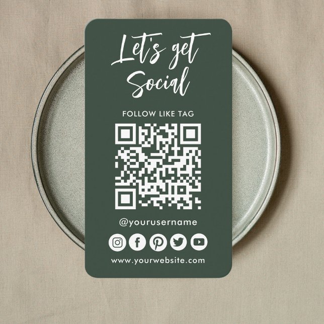 Modern Social Media QR Code Connect With Us Business Card (Creator Uploaded)