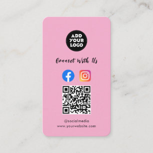 Modern Social Media QR Code   Instagram Facebook  Business Card