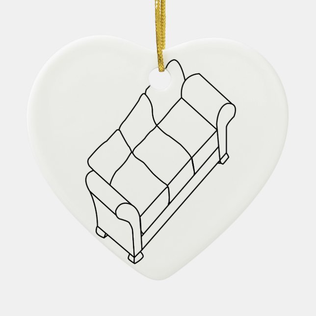 modern sofa ceramic ornament (Front)