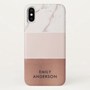 MODERN SOFT BLUSH PINK ROSE GOLD MARBLE TEXTURE Case-Mate iPhone CASE