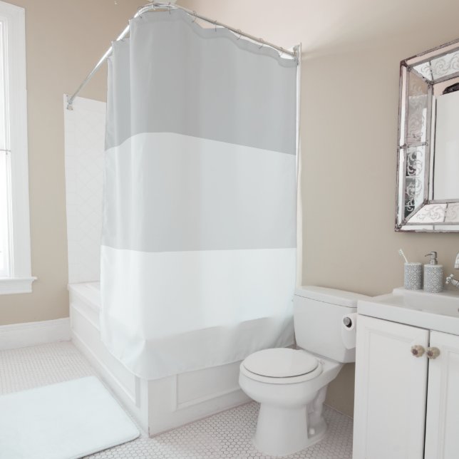 Modern Soft Grey Wide Monochromatic Stripes (In Situ)