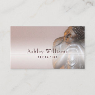 Modern Soft Mauve Peaceful Healing Buddha Business Card