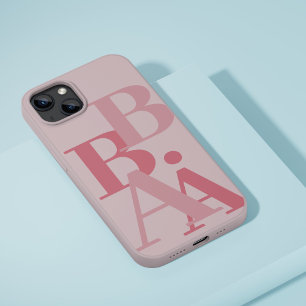 Modern Soft Pink initial minimal contemporary iPhone 16 Pro Case