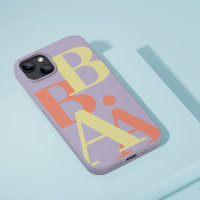 Modern soft Purple initial minimal contemporary