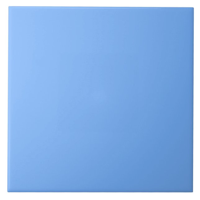 Modern Solid Blue Ceramic Tile (Front)