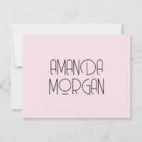 Modern solid blush pink minimalist professional