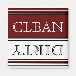 Modern solid Burgundy red template, White Script Magnet