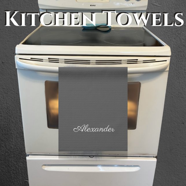 Modern Solid Charcoal Grey  Kitchen Towel (Creator Uploaded)