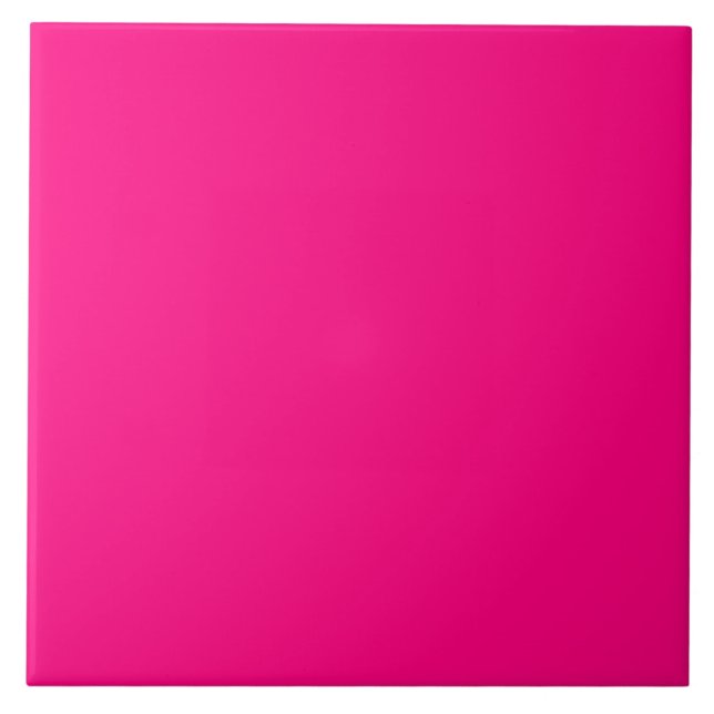 Modern Solid Dark Pink Ceramic Tile (Front)