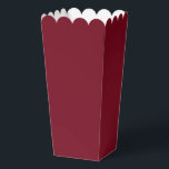 Modern Solid Garnet Red Simple Chic Elegant Favor Box<br><div class="desc">Modern Solid Garnet Red Simple Chic Elegant Popcorn Favour Boxes features a modern solid red. Perfect for Valentine's Day,  Women's Day,  Mother's Day,  birthday parties,  anniversary,  weddings,  baby showers and more. Created by Evco Studio www.zazzle.com/store/evcostudio</div>