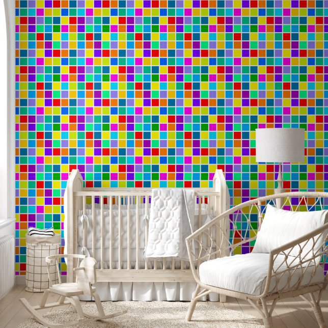 Modern solid geometric shapes pattern 27 wallpaper (Kids)