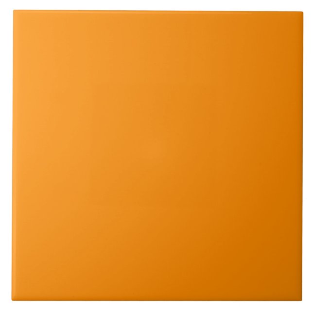 Modern Solid Orange Ceramic Tile (Front)