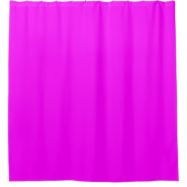 Modern Solid Pink Magenta Shower Curtain (Front)