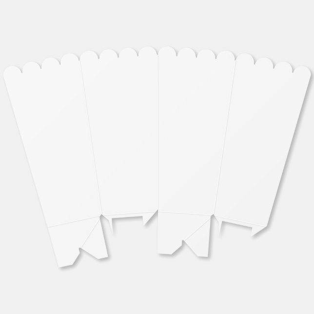 Modern Solid White Simple Chic Elegant Favor Box (Unfolded)