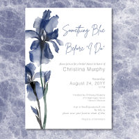 Modern Something Blue Iris Bridal Shower