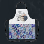 Modern Son , grandson Birthday Typography Photo Apron<br><div class="desc">This birthday greeting design is created specifically for a son and can also be meaningfully used for someone who is like a son, nephew or son-in-law, . It suits gifting from grandparents, parents, uncles, aunties, in-laws or anyone wishing to express love and pride toward a son figure. The design features...</div>