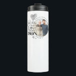 Modern Son , grandson Birthday Typography Photo Thermal Tumbler<br><div class="desc">This birthday greeting design is created specifically for a son and can also be meaningfully used for someone who is like a son, nephew or son-in-law, . It suits gifting from grandparents, parents, uncles, aunties, in-laws or anyone wishing to express love and pride toward a son figure. The design features...</div>