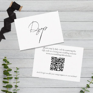 Modern Song Request QR Code RSVP Enclosure Card