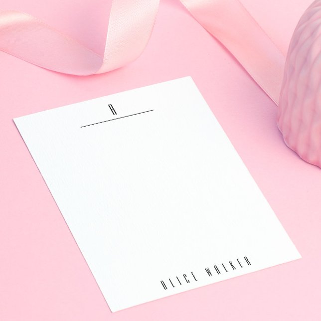 Modern Sophisticated Personalized Monogram Card (Creator Uploaded)