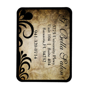 Modern Sophisticated Salon Business Magnets