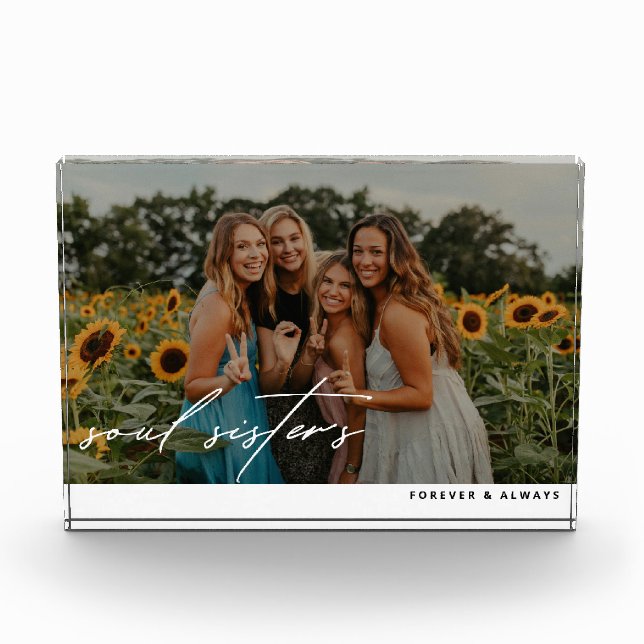 Modern Soul Sisters Script Overlay Photo Block (Front)
