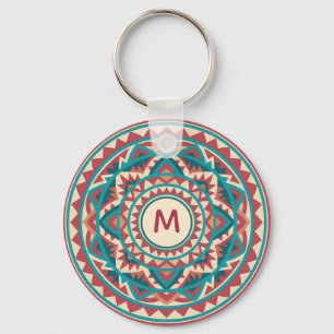 Modern Southwest Mandala Keychain