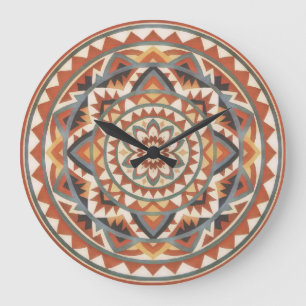 Modern Southwest Mandala Large Clock