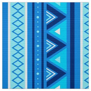 Modern Southwestern Geometric, Blue & Turquoise Fabric