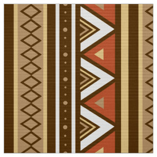 Modern Southwestern Geometric, Brown, Tan & Rust Fabric