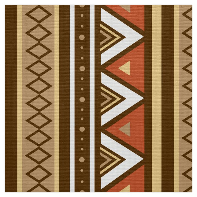 Modern Southwestern Geometric, Brown, Tan & Rust Fabric (Swatch)