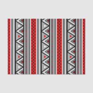 Modern Southwestern Geometric, Red & Grey / Grey Tissue Paper