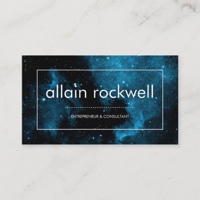 Modern Space Galaxy Business Card (Front)