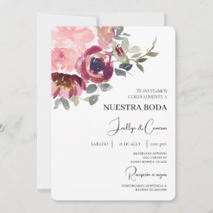 Modern Spanish Wedding Invitation