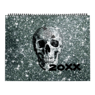 Modern sparkling Skull E Calendar
