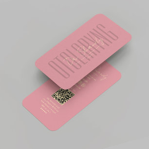 Modern Specialist Otolaryngologist Doctor Pink Business Card